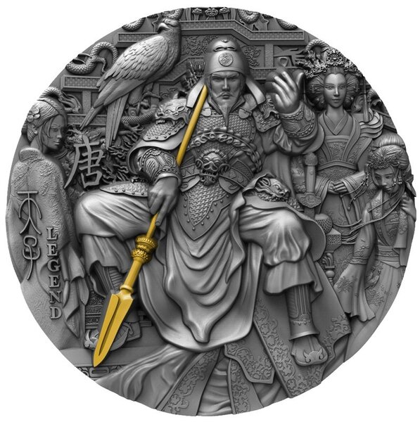 TAIZONG OF TANG Legends of the Great Chinese Emperors 2 Once Argent Monnaie 5 Dollars Niue 2023