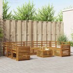 vidaXL Ensembles de canapés 10 Pièces Naturel Bois d'Acacia Massif