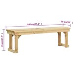 Vidaxl banc de jardin 140 cm bois de pin imprégné