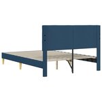 vidaXL Cadre de lit avec tête de lit Bleu 120 x 200 cm Tissu