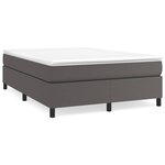 vidaXL Cadre de lit Gris 140x200 cm Similicuir