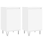 vidaXL Buffets 2 Pièces blanc 40x35x70 cm bois d’ingénierie