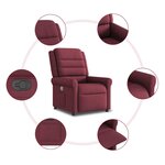 vidaXL Fauteuil inclinable Rouge bordeaux Tissu