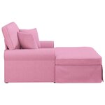 vidaXL Chaise lounge avec jupe Rose 91 x 157 x 91 cm tissu