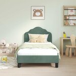 vidaXL Cadre de lit pour enfants avec tête de lit Vert Mer 80 x 160 cm