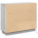 vidaXL Buffet avec LED Gris Sonoma 90x32x75 cm Bois d'ingénierie