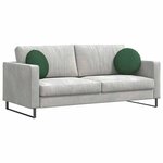 vidaXL Coussins de siège 2 Pièces Vert foncé Ø 40 cm