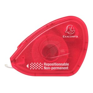 Dérouleur D'adhésif Double-face Repositionnable Pour Photos - Longueur : 15m - Framboise - X 6 - Exacompta