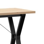 vidaXL Table à manger cadre en Y 100x50x75 5 cm bois pin massif acier