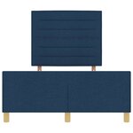vidaXL Cadre de lit avec tête de lit Bleu 160 x 200 cm tissu