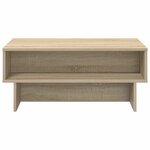 vidaXL Table basse Chêne Sonoma 80 x 46 x 35 cm Bois d'ingénierie
