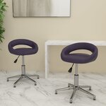 vidaXL Chaises à manger pivotantes lot de 2 violet similicuir