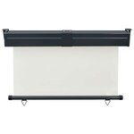 vidaXL Auvent latéral de balcon 125x250 cm Crème
