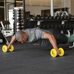Sklz entraîneur d'abdominaux core wheels jaune et noir