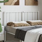 vidaXL Tête de lit métal blanc 150 cm