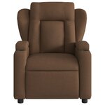 vidaXL Fauteuil de massage inclinable Marron Tissu