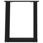 vidaXL Pieds de table basse en U 2 pièces Noir 28 x (42-43) cm Acier