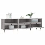 vidaXL Meuble TV sonoma gris 150x30x44 5 cm bois d'ingénierie
