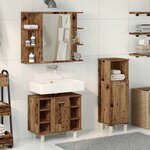vidaXL Ensemble de meubles salle de bain 3 Pièces bois d'ingénierie