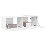 vidaXL Meuble TV mural Blanc 98 x 31 x 29 5 cm Bois d'ingénierie
