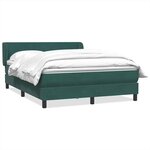 vidaXL Sommier à lattes de lit et matelas vert foncé 160x210cm velours