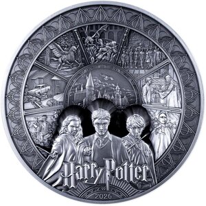 Monnaie GOLDEN TRIO Harry Potter 1 Kg Kilo Argent 20 $ Samoa 2026 (PRÉCOMMANDE)