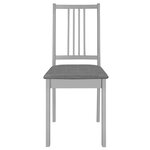vidaXL Chaises à manger avec coussins lot de 6 gris bois solide