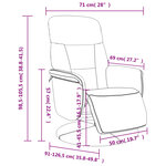 vidaXL Fauteuil inclinable avec repose-pied crème velours