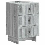 vidaXL Cabinet de chevet avec tiroir Sonoma gris 43 x 41 x 66 5 cm