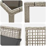 vidaXL Ensemble de salle à manger pour jardin 5 Pièces Gris clair