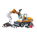 PLAYMOBIL 71749 - Action Heroes Pelleteuse mécanique avec ouvrier et accessoires