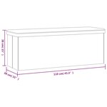 vidaXL Banc de rangement pliable blanc PVC