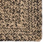 vidaXL Tapis de surface Rectangulaire Naturel et Noir 80 x 200 cm Jute