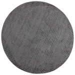vidaXL Tapis de surface Rond HUARTE Anthracite Ø 160 CM Polyester