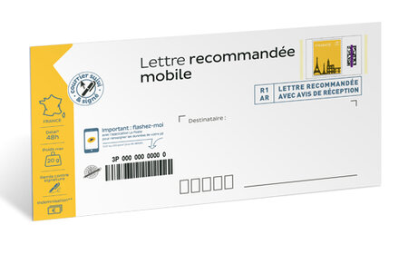 Prêt-à-Poster - Lettre Recommandée Mobile - 20g - Enveloppe à l'unité
