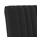 vidaXL Fauteuil sans accoudoirs noir velours