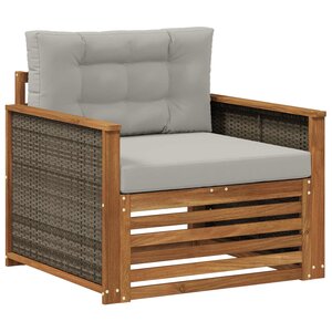 vidaXL Sofa de milieu extérieur Bois d'Acacia Massif Naturel