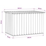 vidaXL Boîte de rangement de jardin Marron 149x99x93 cm