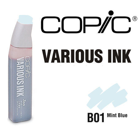 Encre Various Ink pour marqueur Copic B01 Mint Blue