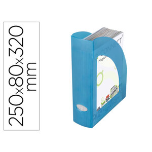 Porte-revues q-connect polystyrene documents a4      oeillet prehension            250x80x320mm coloris bleu