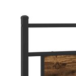 vidaXL Cadre de lit en métal sans matelas chêne fumé 193x203 cm
