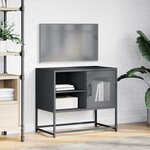 vidaXL Meuble TV anthracite 68x39x60 5 cm acier