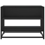 vidaXL Meuble TV noir 61x40x46 cm bois d'ingénierie et métal