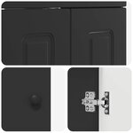 vidaXL Meuble sous lavabo de salle de bain Chêne noir