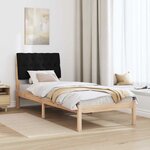 vidaXL Cadre de lit avec tête de lit rembourrée Marron 80 x 200 cm