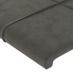 vidaXL Tête de lit à LED Gris foncé 203x16x118/128 cm Velours