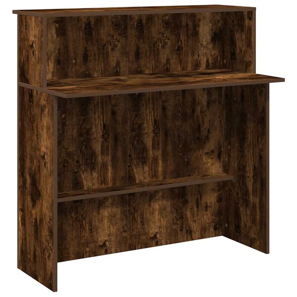 vidaXL Bureau de réception chêne brun 100x50x103 5cm bois d'ingénierie