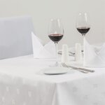 Serviette blanche en coton motif feuille de lierre 450 x 450 mm - lot de 10 - mitre -  - coton 450x450xmm
