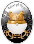 Pièce de monnaie en Argent g 16.81 Millésime 2025 Faberge Eggs HEN EGG