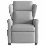 vidaXL Fauteuil de massage inclinable électrique gris nuage tissu